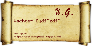 Wachter Győző névjegykártya