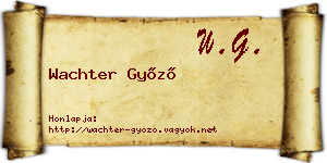 Wachter Győző névjegykártya